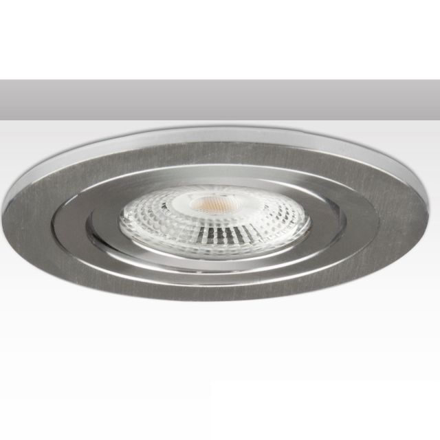 Einbaurahmen BRUSH rund, Loch 78mm, Alu gebürstet, für GU10/MR16 Spots