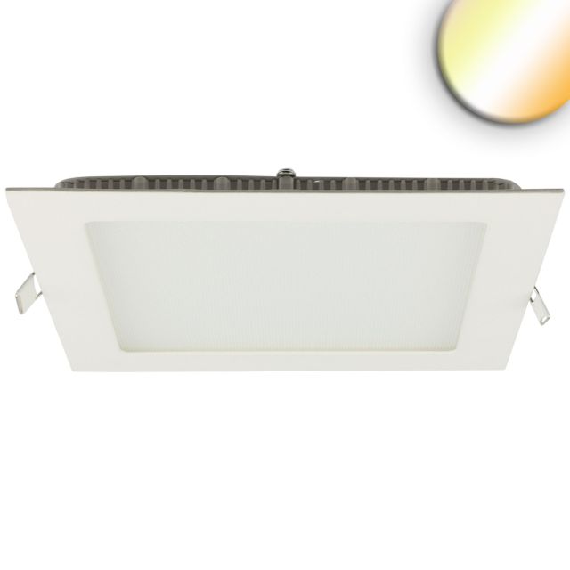 Downlight LED, 18W, angolare ultrapiatto bianco, 225x225mm, ColorSwitch 3000|3500|4000K, dimmerabile