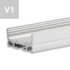 LED Aufbauprofil SURF20 FLAT V1 Aluminium eloxiert, 300cm