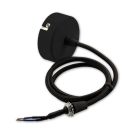 Deckenbaldachin rund 60mm, schwarz inkl. 2-pol. Stoffkabel 1,5m