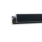Track48 rail apparent flat, noir, 200cm, 4 pôles, incl. embouts et diffuseur de protection