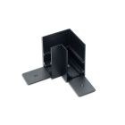 Track48 Eckschiene 90° horizontal für Aufbauschiene, schwarz, nicht stromführend