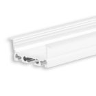 LED Einbauprofil DIVE20 FLAT Aluminium weiß pulverbeschichtet RAL9010, 200cm
