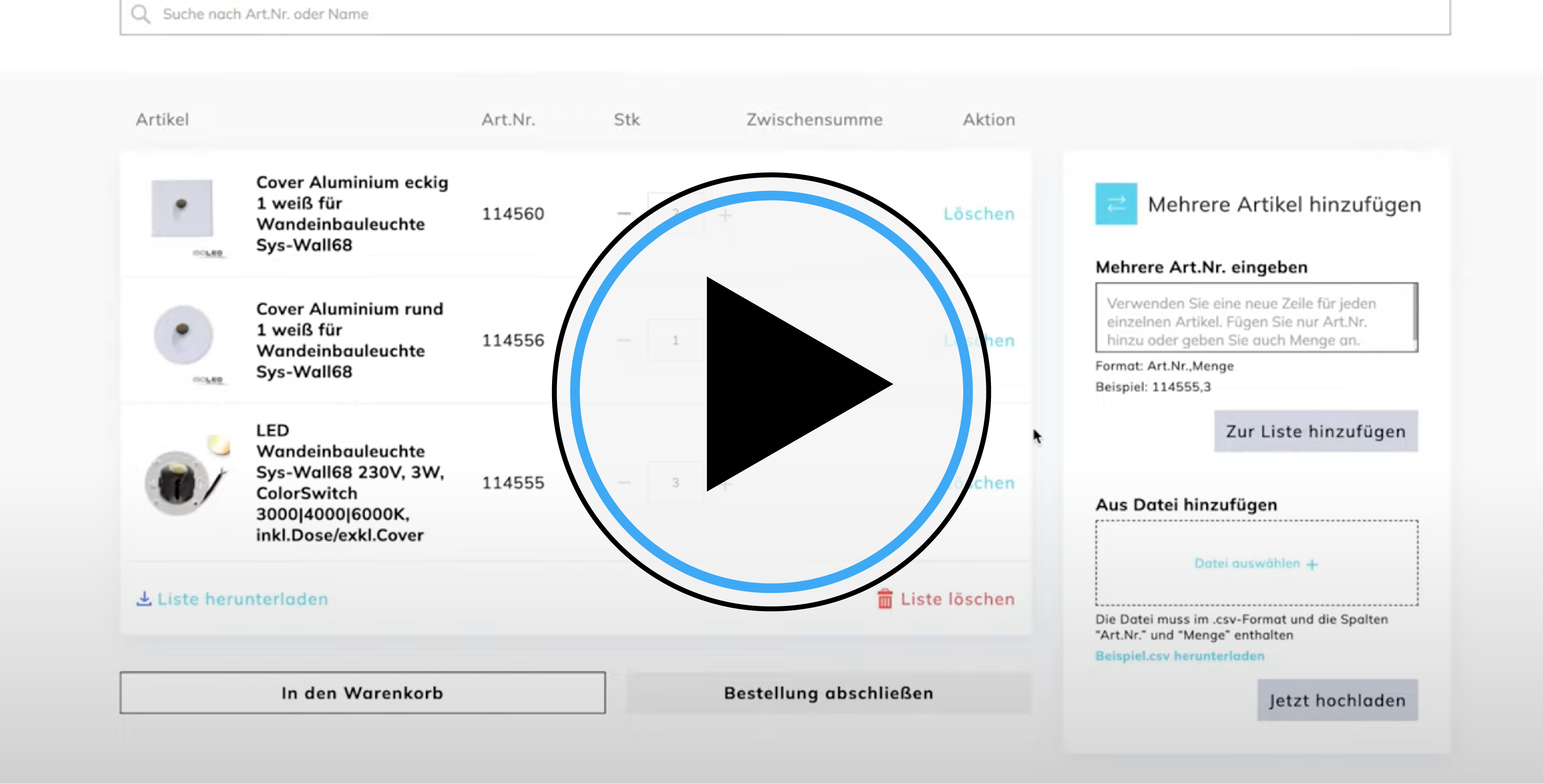Schnellbestellen - Erklärvideo Schnellbestellen - Erklärvideo