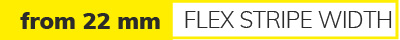Surface-mounted / recessed profiles from 22 mm flex strip width Surface-mounted / recessed profiles from 22 mm flex strip width