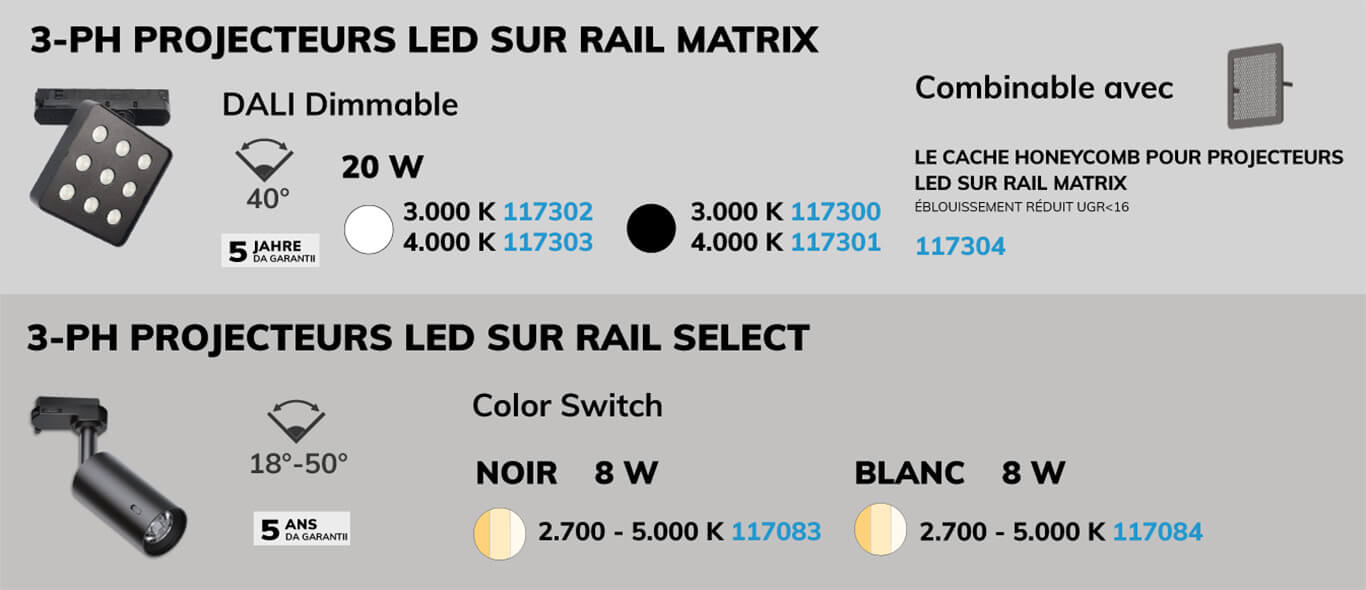 projecteur rail