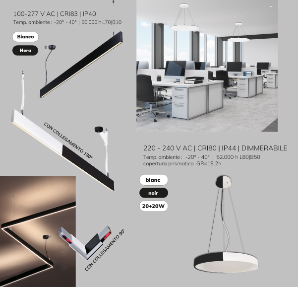 Lampade a sospensione a LED Technical Design
